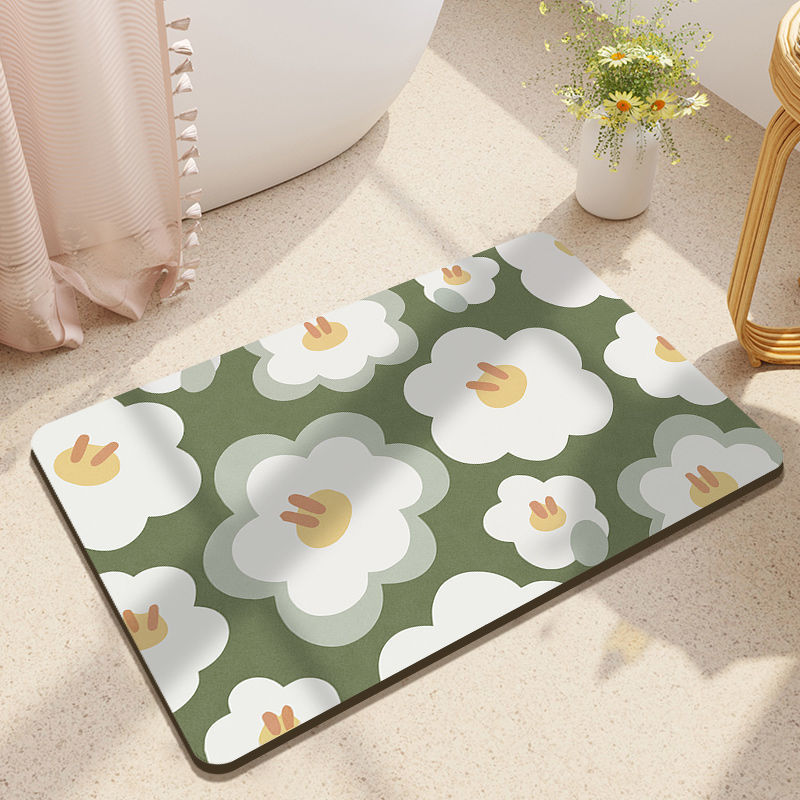 Baño de absorción de agua, suelo de absorción de algas, almohadilla de absorción de agua, cocina de baño, almohadilla verde, almohadilla antideslizante, almohadilla de puerta