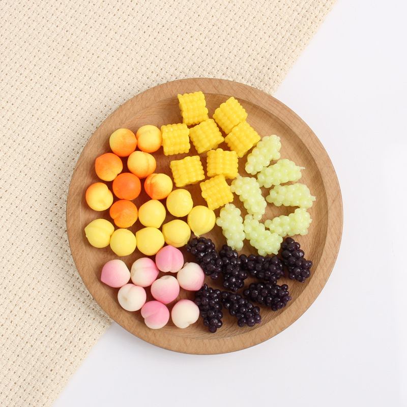 TPR soft glue simulation food and play grape corn decompression toy simulation mini fruit model Net red pinch music TPR soft glue simulation food and play grape corn decompression toy simulation mini fruit model Net red pinch music