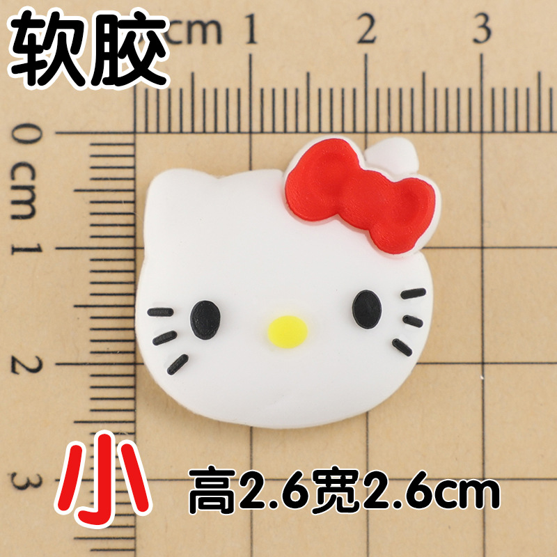 Soft glue: red small bow tie cat 2.6cm
