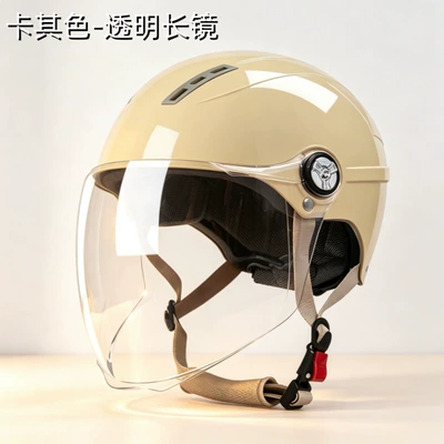 Motosiklet kaskı (dəbilqə) | universal safety helmet for all seasons - x9-khaki-transparent-long-mirror