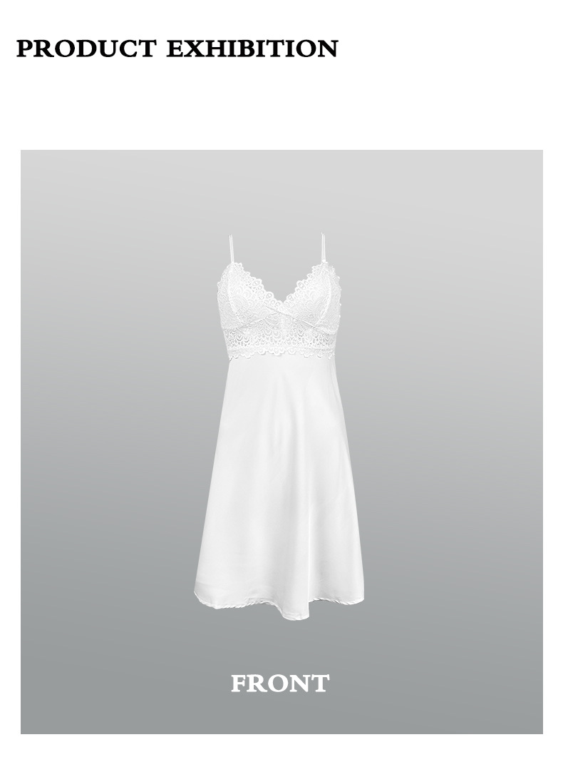 Above Knee Dress Length Type Sleeveless Sleeve Length Home Outdoor Lady Sexy Solid Color Imitated Silk Polyester Pajama Sets