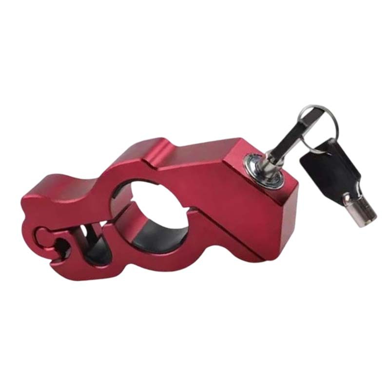 Cerradura de puerta de aceite de manillar antirrobo universal, cerradura de cuerno de coche eléctrico, batería de motocicleta, cerradura de mano de aleación portátil, freno