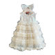 Girls' French Cake Skirt 2025 Little Girl's Pink Princess Skirt Veil-style One-year Birthday Dress Veil Skirt