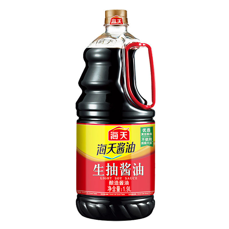 海天生抽酱油1.9L家用凉拌提鲜烹饪点蘸酿造酱油厨房调味料家用|undefined