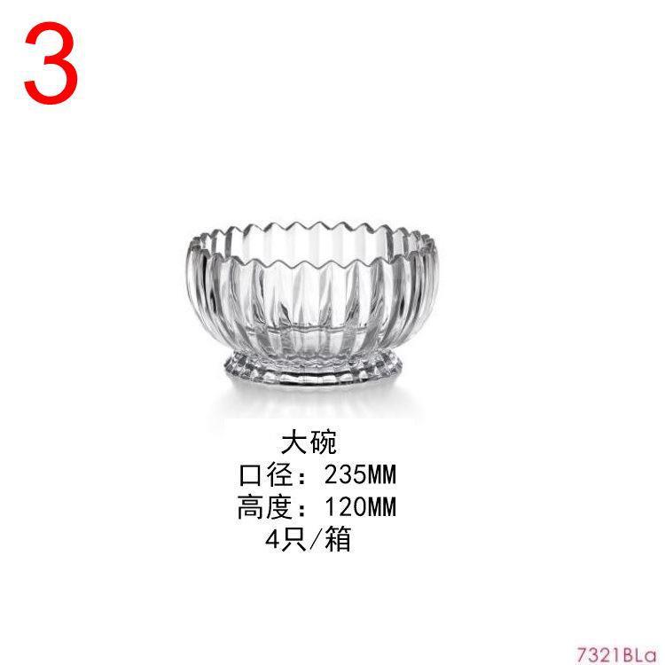 Luz de lujo de cristal plato de fruta KTV Hotel pierna alta grande tazón de fruta seca plato de aperitivos tazón de caramelo Cubo de fruta a rayas