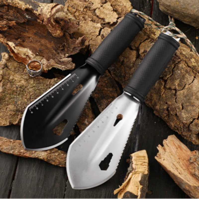 户外多功能不锈钢军铲兵工铲锋利露营铁锹赶海铲便携小铲子园艺铲