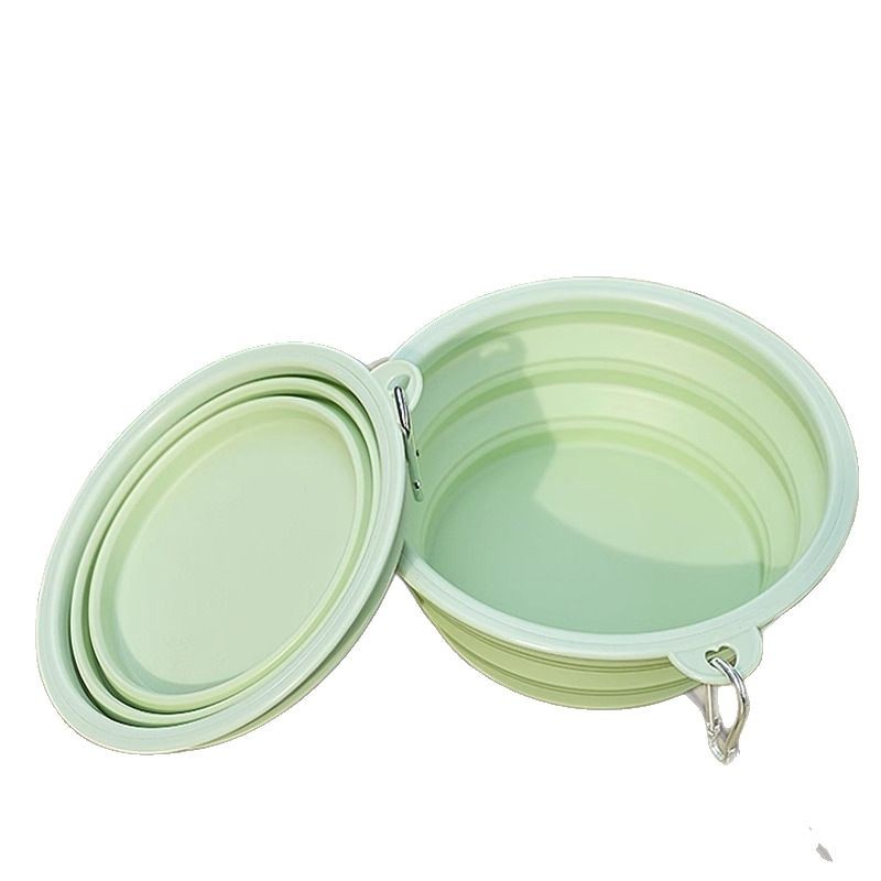 Gamelle pliable portable en silicone pour chiens et chats, idéale pour l'extérieur._voghion.com