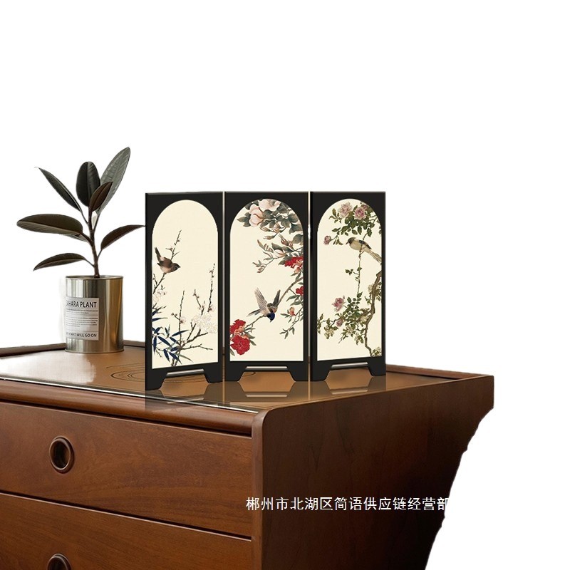 Fábrica directa nueva pantalla de escritorio china pinturas decorativas decoraciones de estilo medieval pinturas creativas de nicho