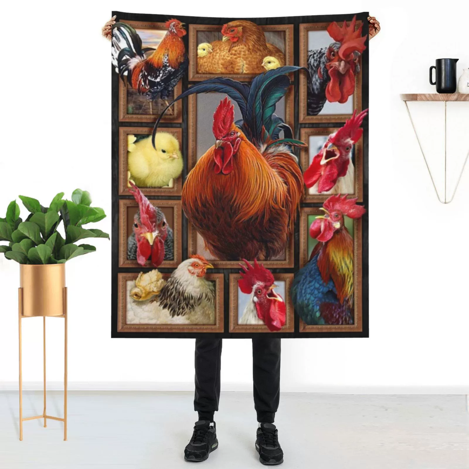 Амазонка курица фланель одеяло кондиционер одеяло подарок старейшины Двусторонняя фланель горячая распродажа