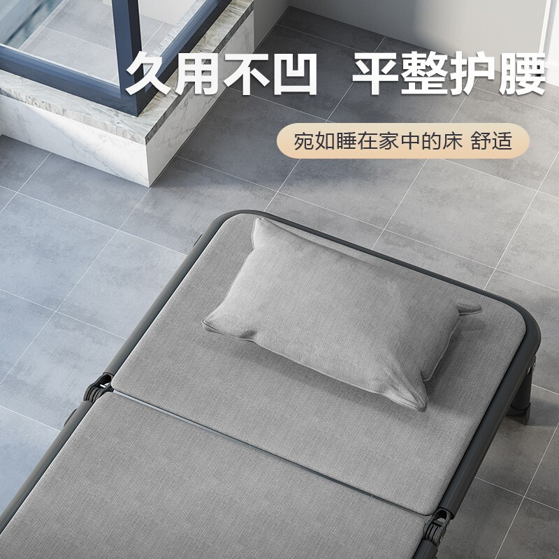 Cama plegable Cama de marcha simple Cama de madera dura para el hogar Cama de madera dura para el almuerzo en la oficina Horas extras Cama simple multifuncional