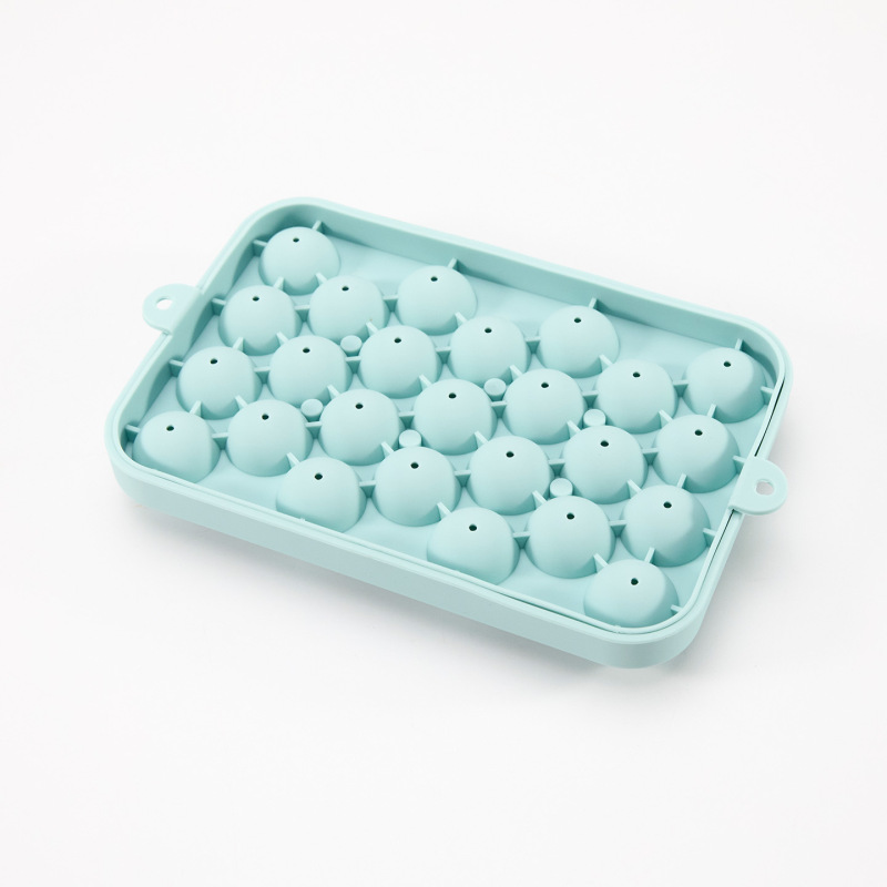 硅胶制冰器25格圆球冰格做冰块模具带盖水果冰球模家用冰箱制冰格|undefined