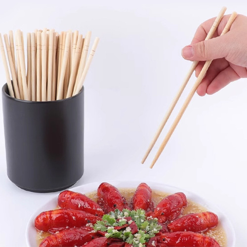 100 pairs of disposable chopsticks 4.5*19.5mm bamboo chopsticks individually packaged small round chopsticks for convenience use outside the store