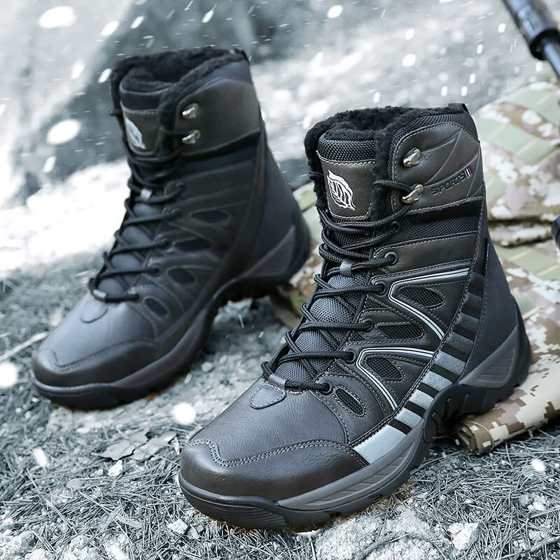 Fleece keep warm climbing footwear for training, boots for hiking, wear-resistant sports shoes