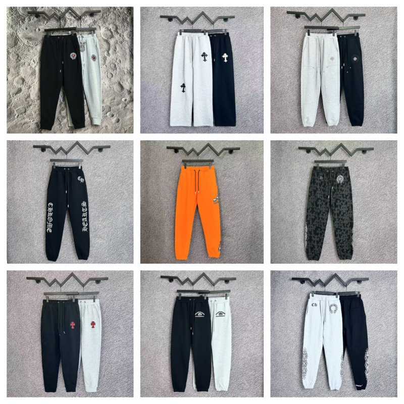 25 Correct High Version Chrome Hearts Casual Sweatpants Collection Chrome Hearts Classic Terry Pants Collection