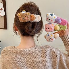 冬のかわいいアヒルの甘い大きいサイズの髪の飾りの新型のぬいぐるみの丁熊 ~ 後頭部の少女のぬいぐるみのクリップ