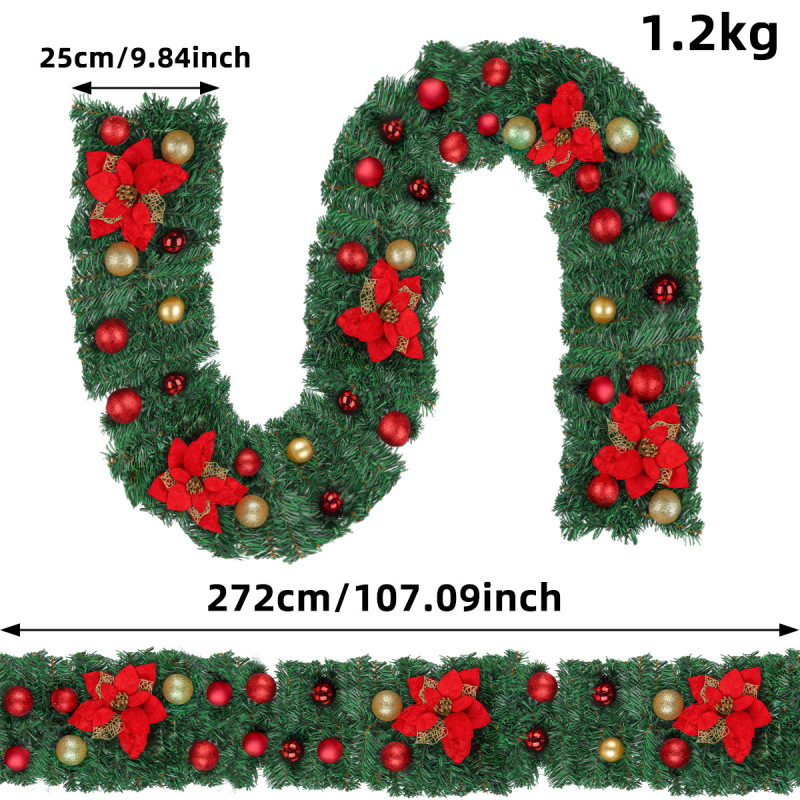 クロスボーダー PVC クリスマス装飾籐ドア吊り暗号化松ぼっくりクリスマス暖炉階段クリスマスデコレーションペンダント|undefined