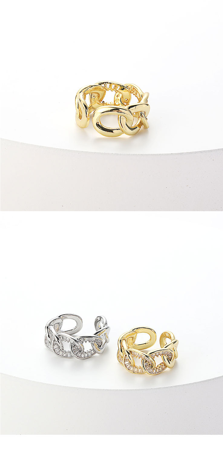 fashion solid color braided inlaid zircon copper rings open adjustable wholesalepicture2