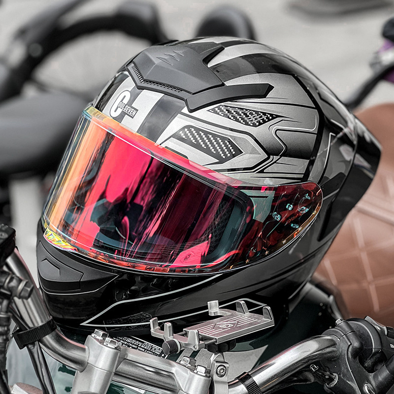 Motorcycle helmet winter riding men's and women's motorcycle full helmet winter electric motorcycle safety helmet GB 3cDOT