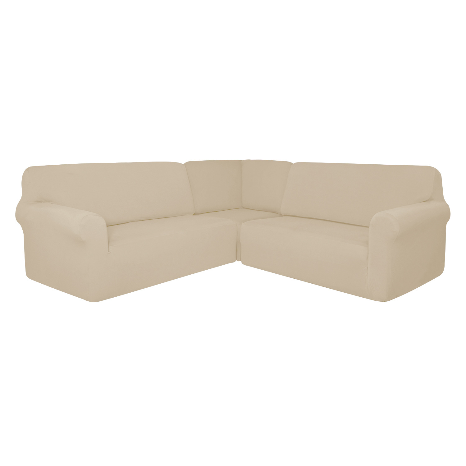 Cross-Border Elastic Milk Silk Combination Sofa Cover Solid Color Full Wrap Private Seat Corner L-Shaped Sofa Cover