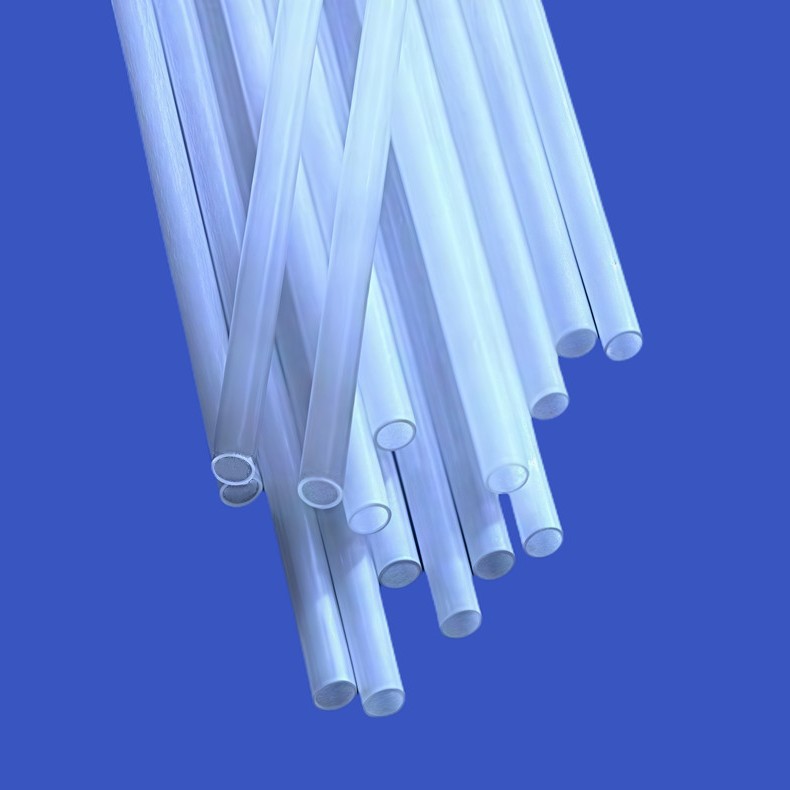 乳白石英管螺旋加热管切割 烧口 封口 螺纹管乳白磨砂石英玻璃管