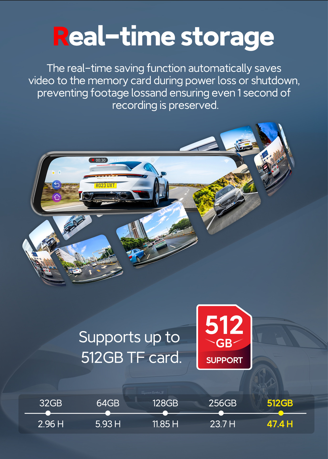 2025 New Driving Recorder 4K High-Definition Adas+Bsd Early Warning Wifi Interconnect Driving Recorder in Stock