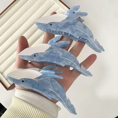 秋冬の新型のかわいい酢酸の青いクジラは大きいサイズの後頭部をつかんで半発の紫のクジラの動物のサメを刺します。