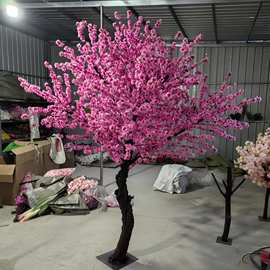 仿真桃花树批发 室内外装饰假树 婚庆商场景观厂家直供
