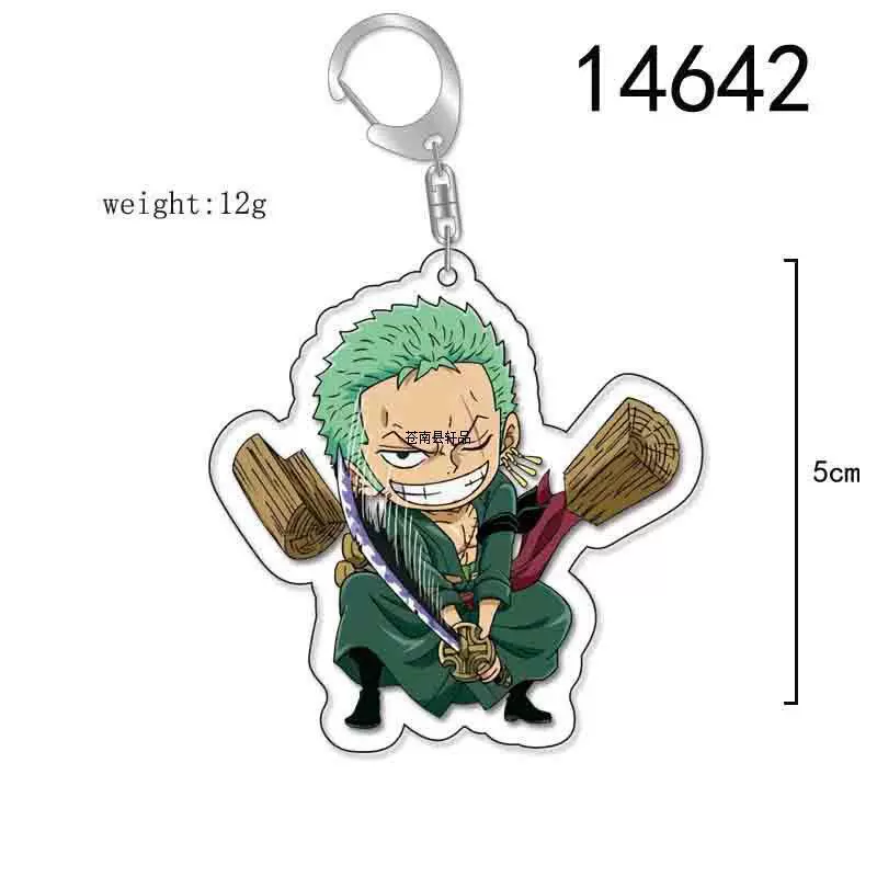 Аниме брелок One Piece Ackle перилатеральный, Луффи Саурон прозрачный кулон, двусторонний DIY
