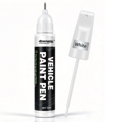 Cross-Border Car Paint Repair Pen Pearl White Scratch Repair Pen Black Scratch Removal Car Spray Paint Silver Touch-Up Pen (Avtomobil boya qələmləri) - 12ml-car-touch-up-pen-white