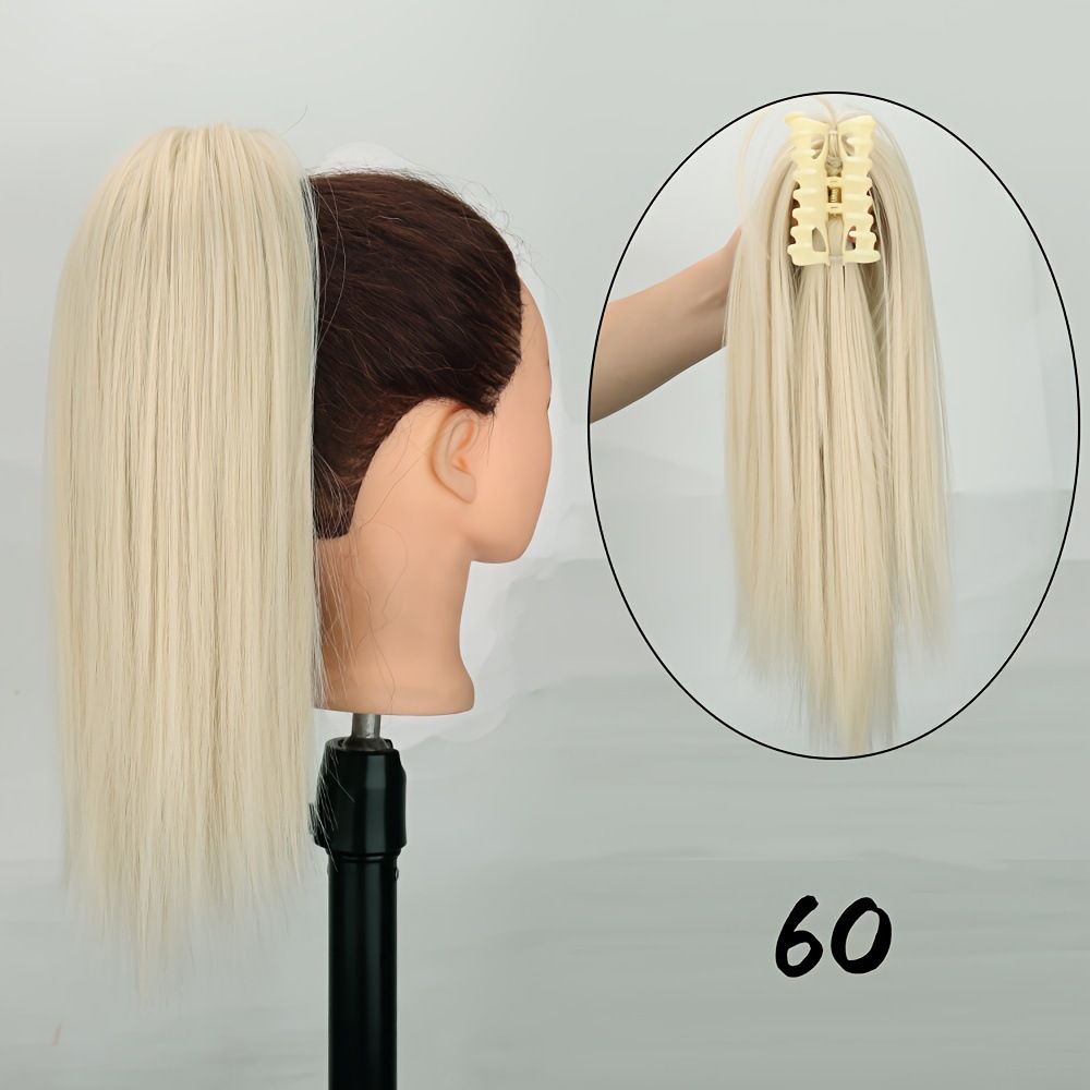 Peruca de mujer, cascada de cabello de simulación de cabello, clip de agarre de cola de caballo alto, nuevo estilo chino dulce y fresco, peruca de cola de caballo, trenzas