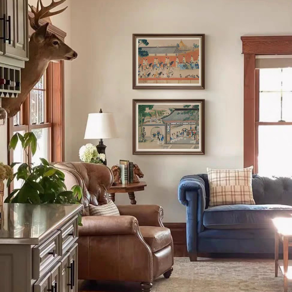 Sun Wen Red Chamber Dreams Traditional Chinese Style Art Painting Restaurant Entrance Wall Decor Bedroom Wall Art