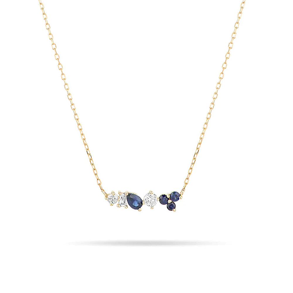 Fashion Multicolor Sterling Silver Plating Inlay Zircon Necklace 1 Piece
