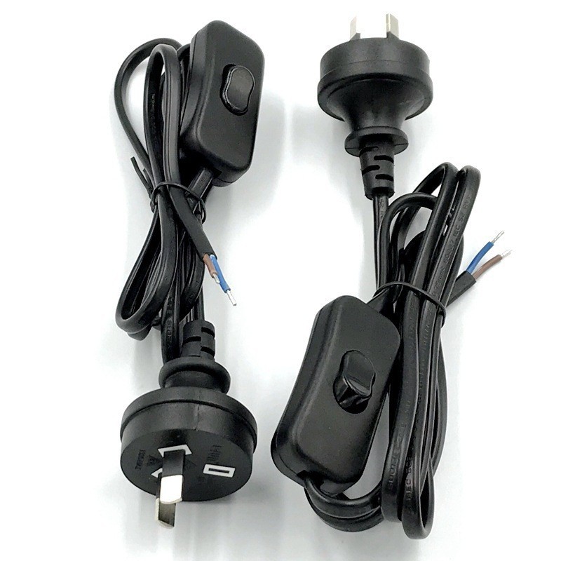 供应澳标303开关电源线1.5米澳规插头电源线带303开关扁线0.5平方