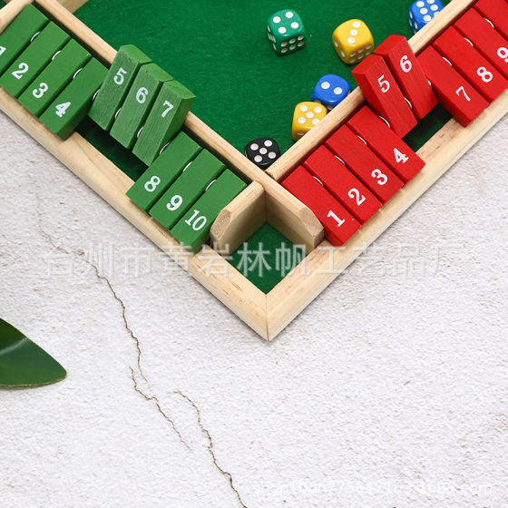 Four-sided Flip Card Game Digital Game Toy Children's Parent-Child Board Game Bar Party Casual Gambling Wine Game