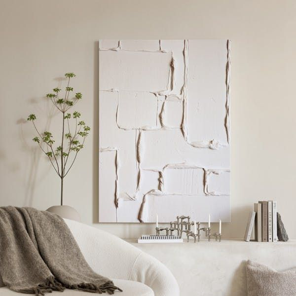 Wabi-Sabi Style Modern Abstract Art Living Room Decoration Painting Atmospheric Entrance Sofa Background Wall Hanging Painting Frameless Painting