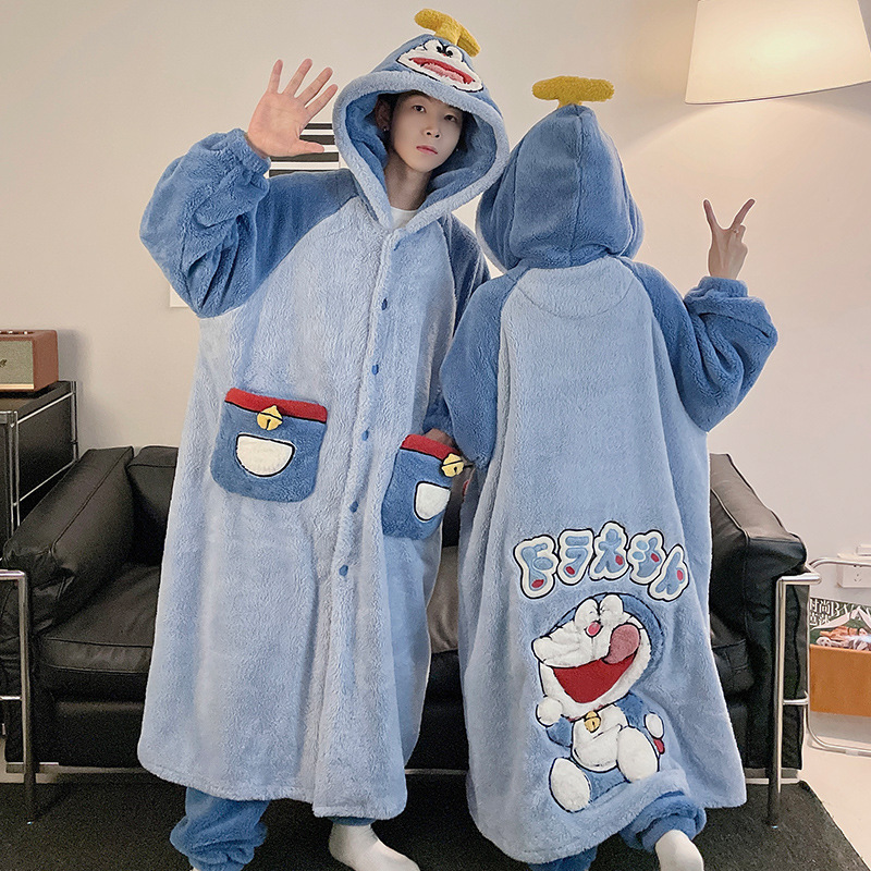 Fabricantes de parejas pijamas otoño invierno coral fellas hombres y mujeres fellas de dibujos animados más ropa de casa fellas pijamas parejas