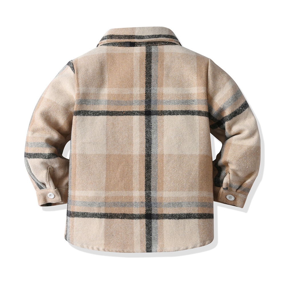 Casual Plaid Cotton Boys Outerwear display picture 7