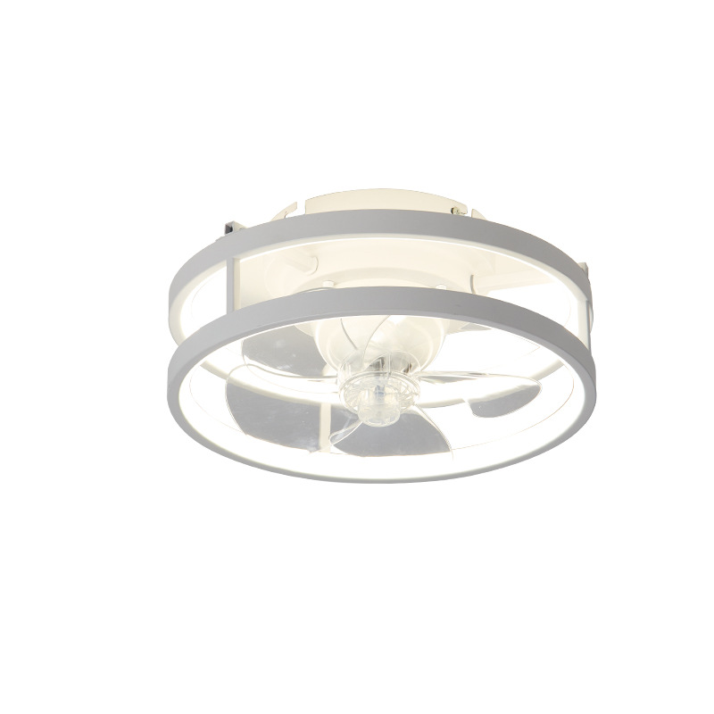 Ventilador de Techo con Luz Inversor de 360 Grados de Acrílico y Plástico Silencioso para Sala y Dormitorio
