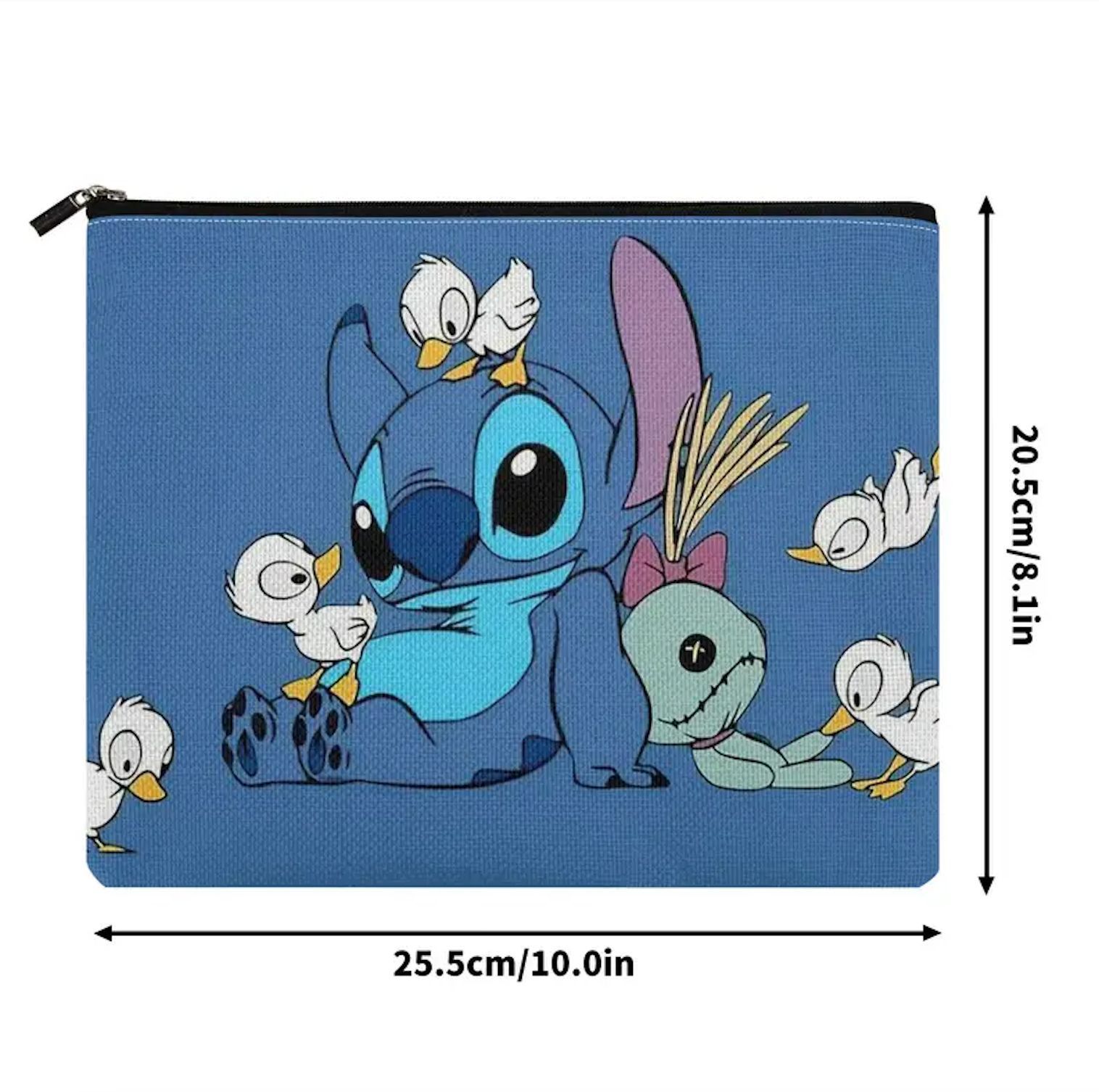 Amazon transfronterizo nuevo Stitch impresión a doble cara de dibujos animados lindo paquete de almacenamiento de gran capacidad fabricante al por mayor estudiante