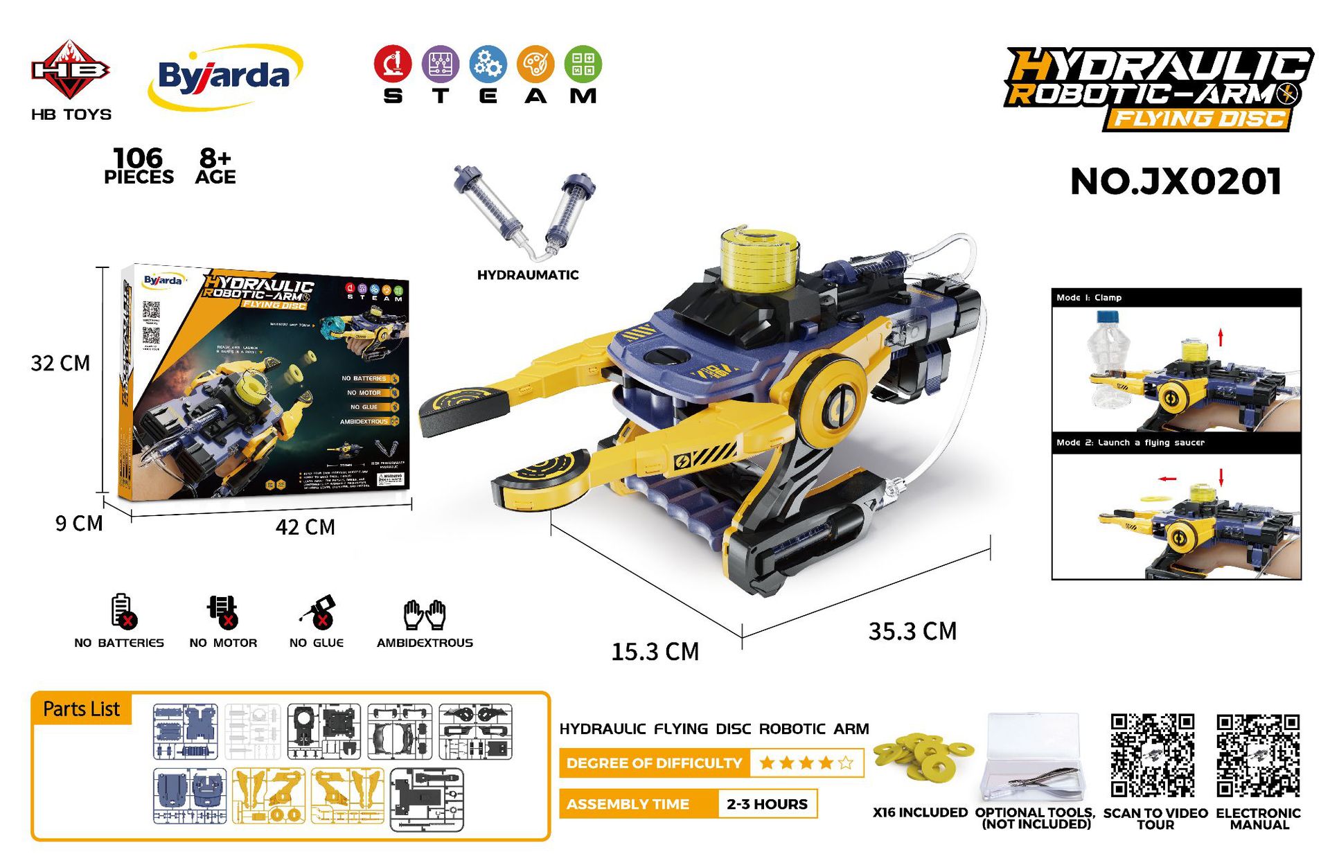 JX0201 유압 비행 접시 조작기(도구 없음)