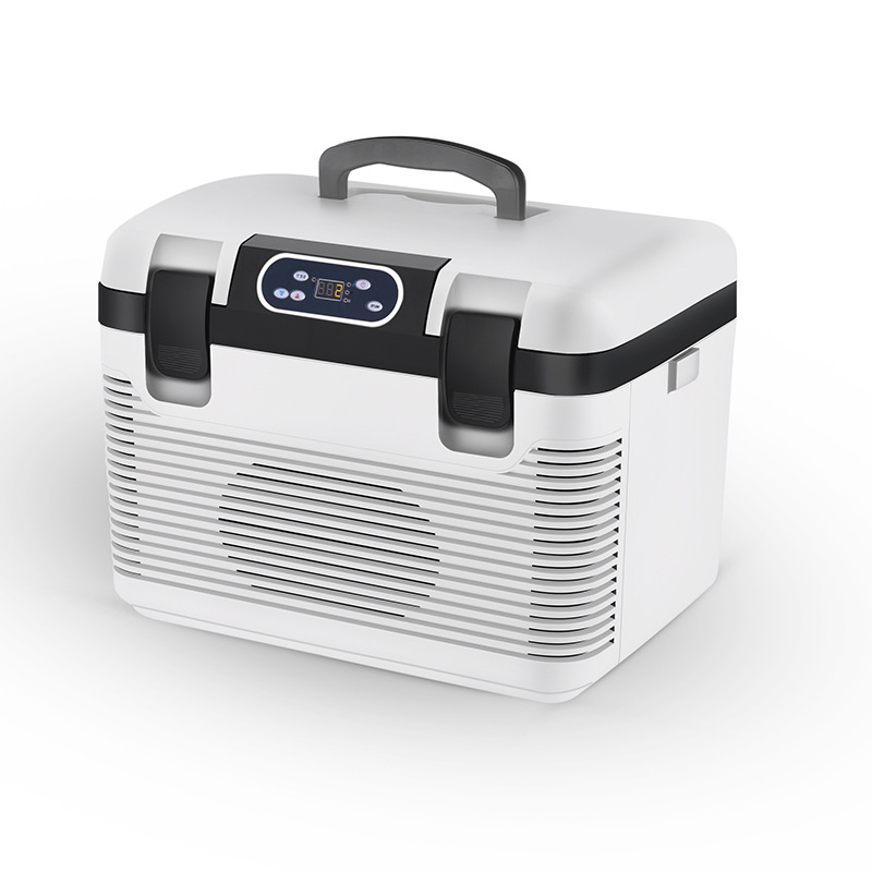 Nuevo 18l portátil pantalla digital refrigerador del coche hogar coche de doble uso mini refrigerador pequeño temperatura constante medicina refrigeración y calefacción caja