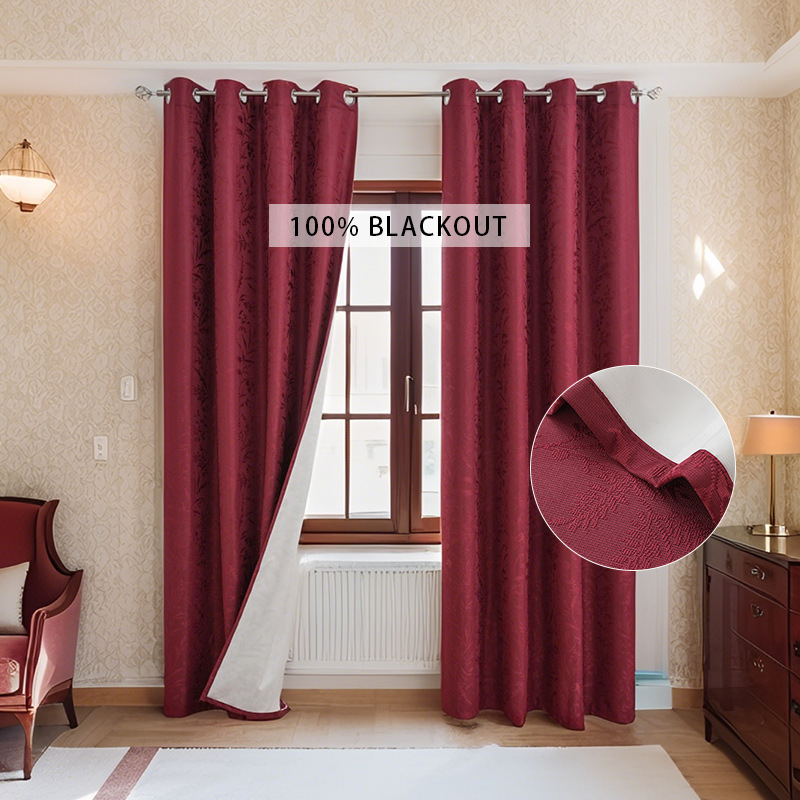 Novas cortinas blackout em estilo nórdico para quarto, com forro de renda espessa, prontas para uso._voghion.com