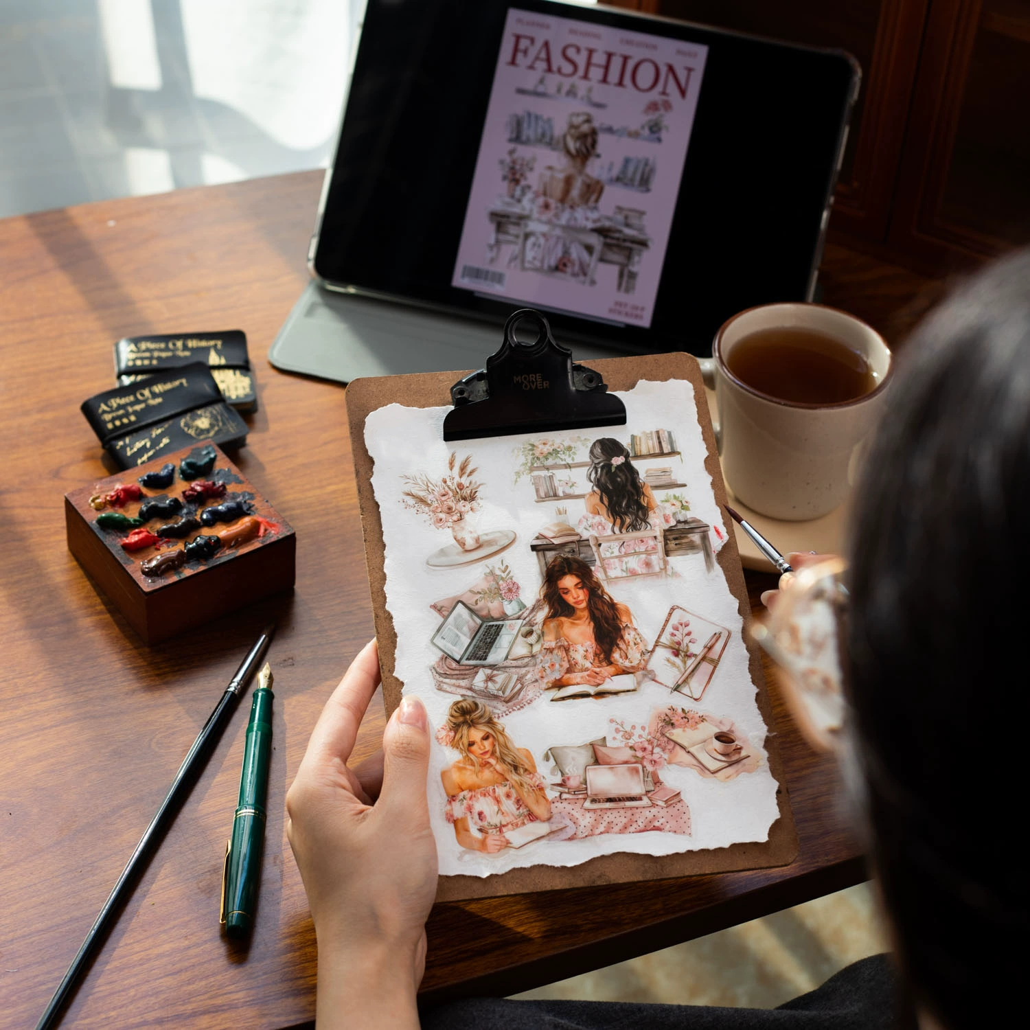 Ежедневная серия планировщика красивый день стикер пакет для персонажей ландшафта