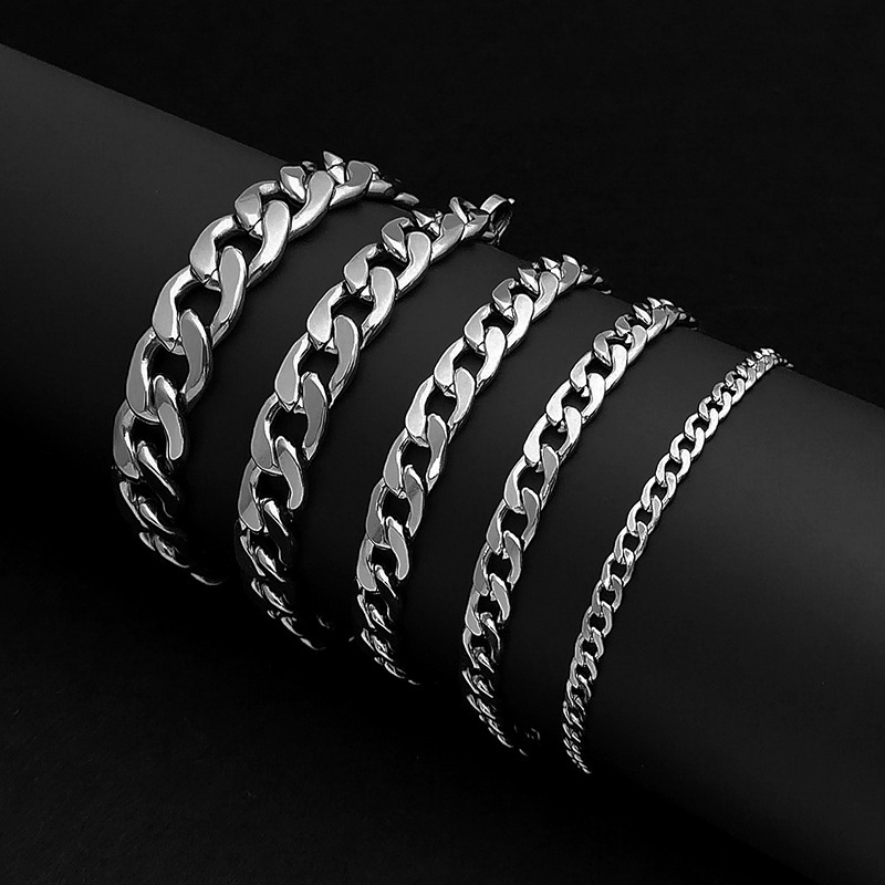 Personalized Men's Stainless Steel Bracelet Titanium Chain_voghion.com