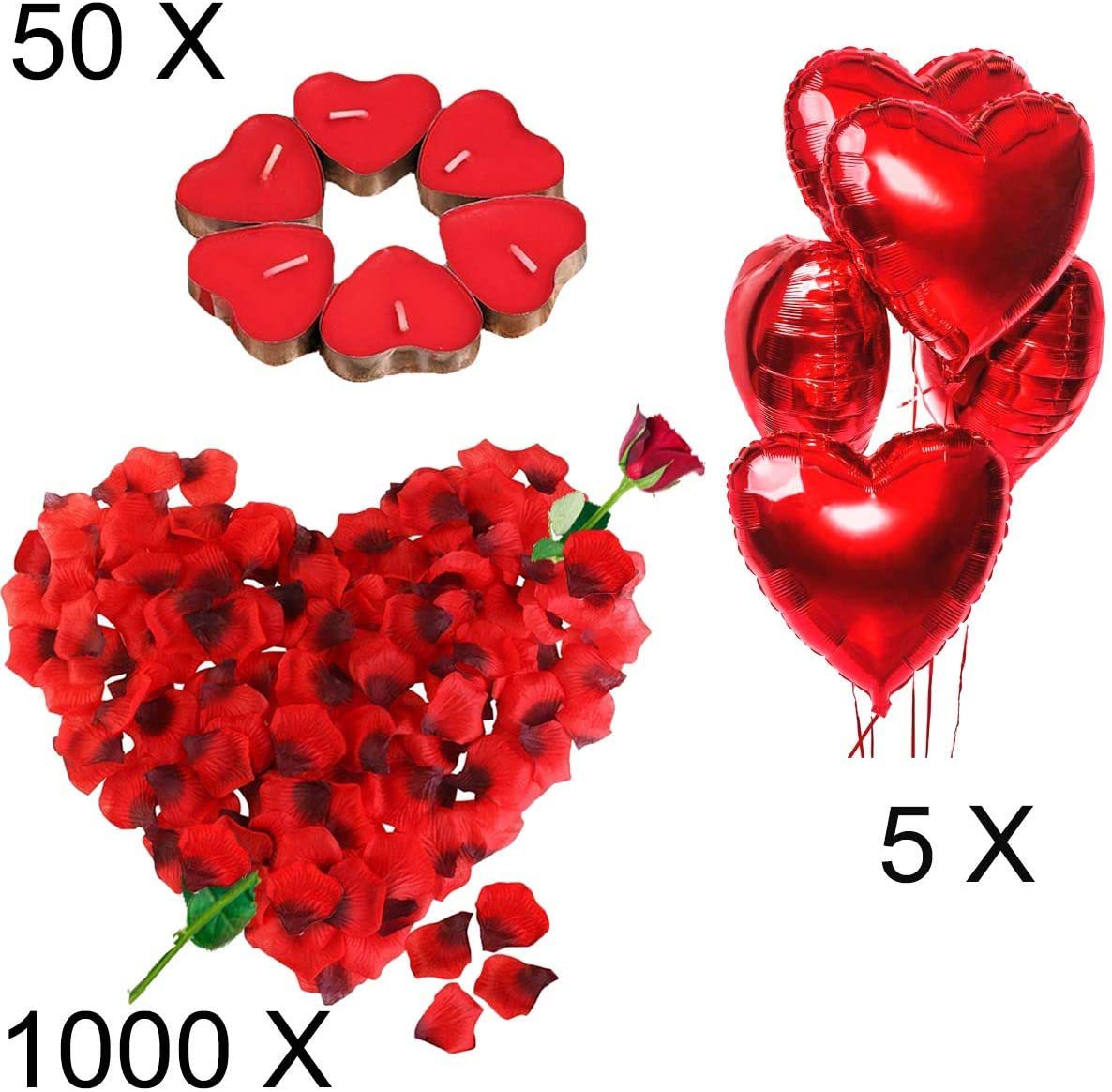 Valentine's Day theme party decoration love candle petal balloon set…