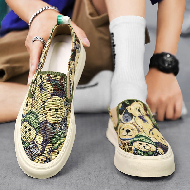Cloth summer breathable sports footwear for leisure, sneakers