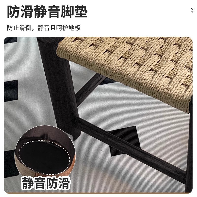 Taburetes de madera sólida retrógrados pequeños taburetes de cambio de zapatos simple asiento familiar moderno taburetes de alto valor de cara pequeñas patatas dulces