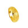 Brass golden ring, 24 carat white gold