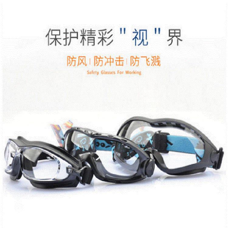 罗卡护目镜防冲击劳保防护眼罩防飞溅骑行防尘防风沙透明防飞沫