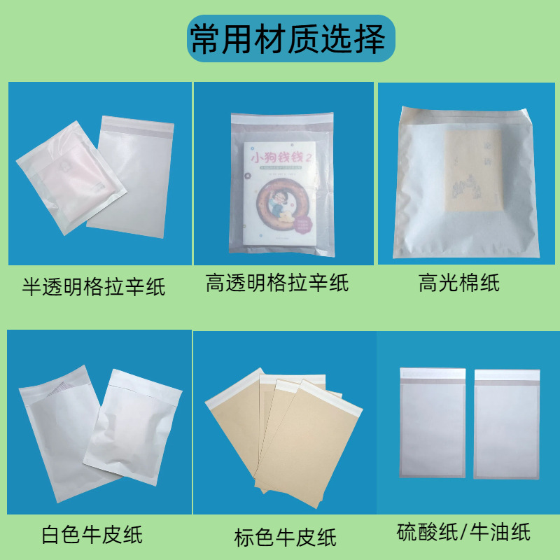 Bolsa de papel Glasin biodegradable protector del medio ambiente para ropa de cera transparente bolsa de embalaje especial transfronteriza transfronteriza